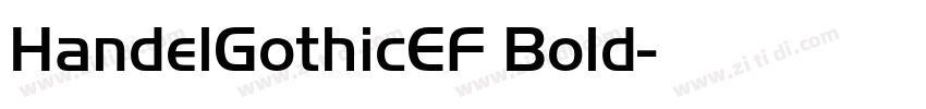 HandelGothicEF Bold字体转换